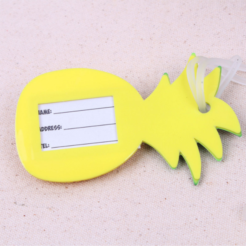 Siliconen Gel Ananas Bagagelabel Koffer Id Adres Holder Bagage Boarding Tags Identifier Reizen Accessoires