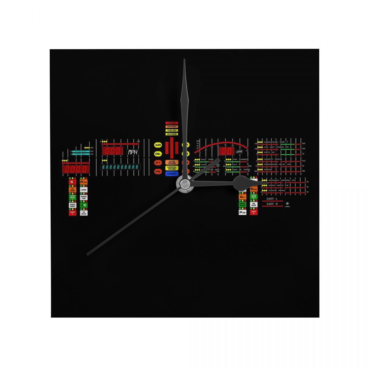 Knight Rider - KITT Dashboard Watches Wall Decor Room Wall Clock Wall Panel Loft Wall Clock Digital Table Clock