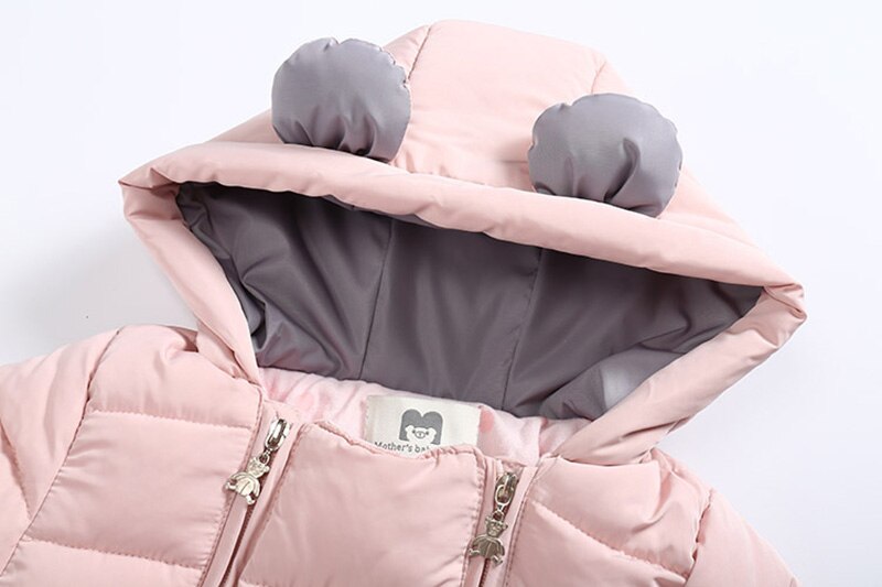 Macacão das crianças do bebê meninas casaco de inverno para meninos roupas engrossar infantil macacão da criança snowsuit outwear onesize chd011