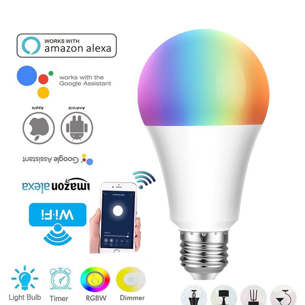 E27/B22/E26/E14 Smart Lamp Rgb Led Wifi Licht Lamp Voor Android Apple Afstandsbediening Thuis