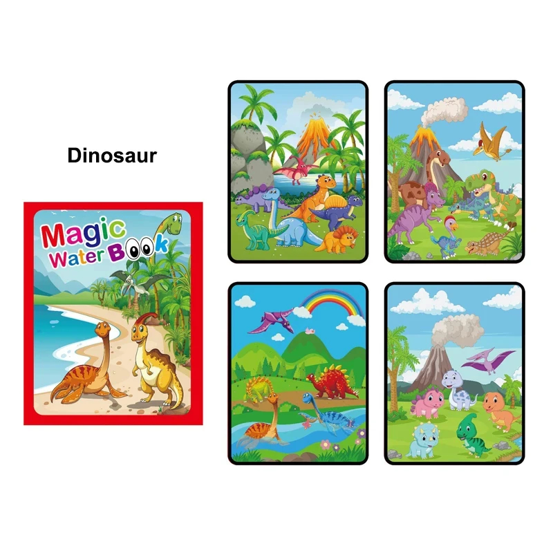 Libro mágico de pintura al agua para niños juegos Montessori libros para colorear juguetes educativos para bebés de 1 a 3 años: Borgoña
