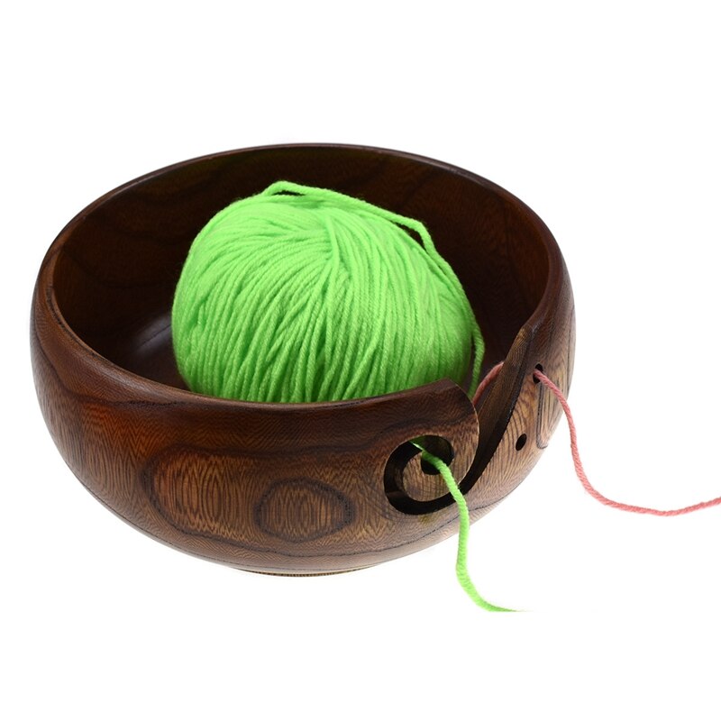 Eco-vriendelijke Houten Garen Opslag Kom Organizer Gebreide Haak Opslag Kom Handgemaakte Naaien Levert Opslag
