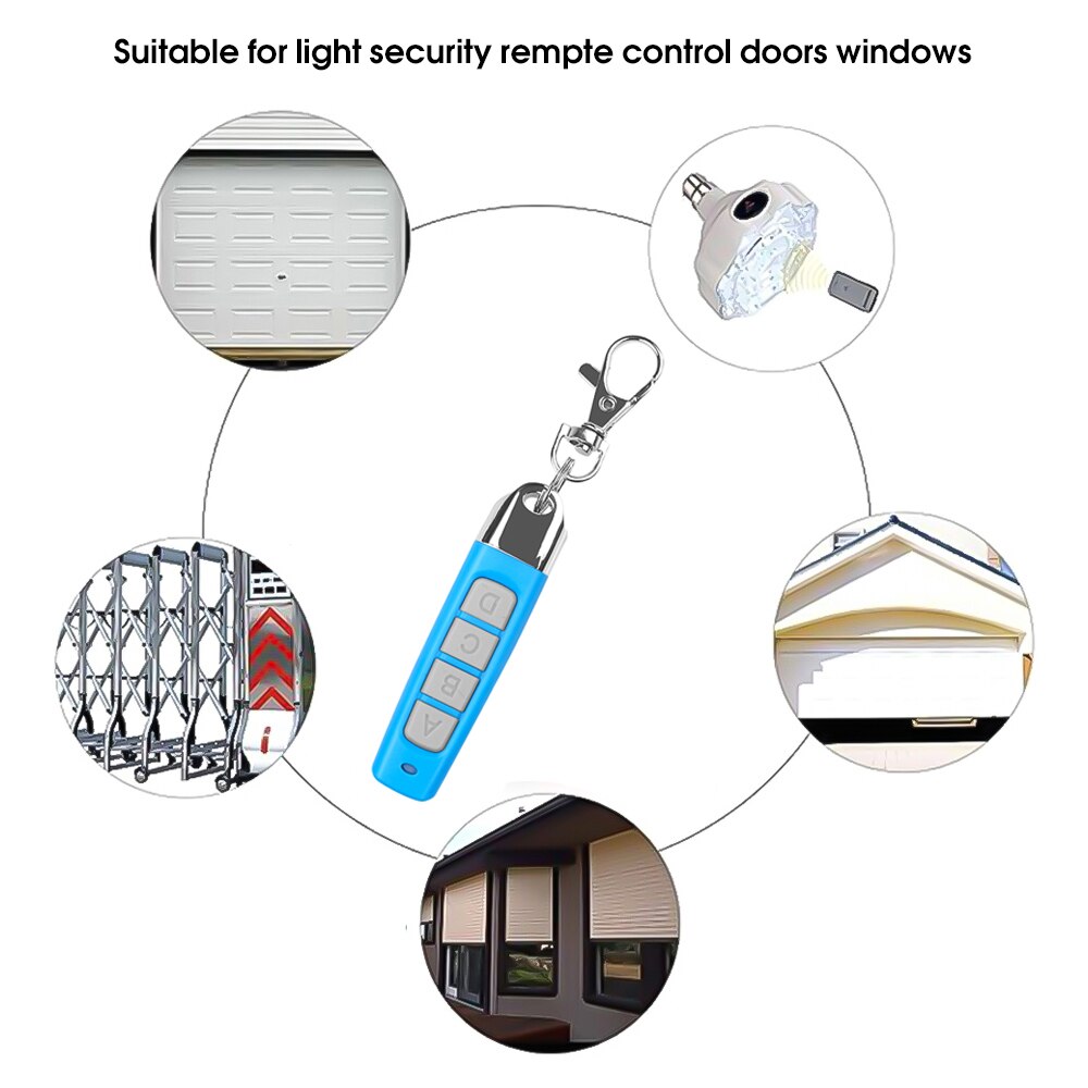 kebidu 433MHZ 4 Buttons Clone Remote Control Wireless Transmitter Garage Gate Door Electric Copy Controller Anti-theft Lock Key