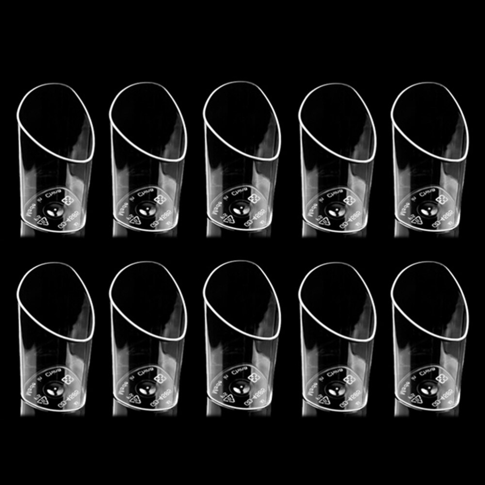 50pcs 80ml Mini Dessert Cups Clear Slanted Parfait Appetizer Cup Jelly Pudding Mousse Cup
