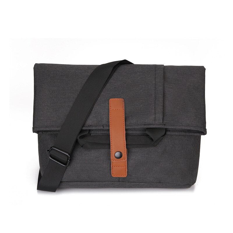 Men Bag Casual Grey Lightweight Oxford 13.1inch Laptop 9.7 iPad Tablet Crossbody Bag Male Small Messenger Bag Bagpack: Black
