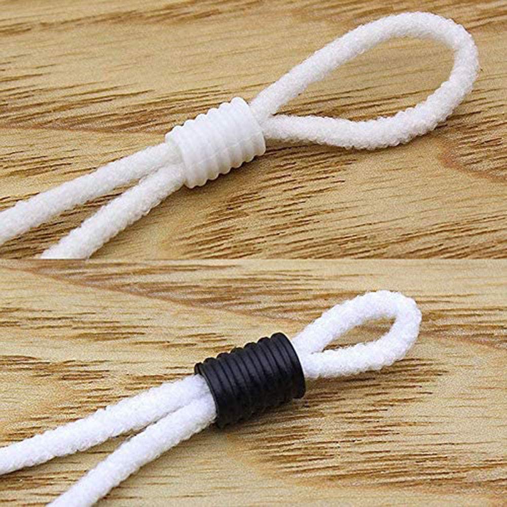 Cord Locks Silicone Toggles for Drawstrings Elastic Cord Silicone Adjustment Buckles Adjuster Non Slip Stopper For Face Mask