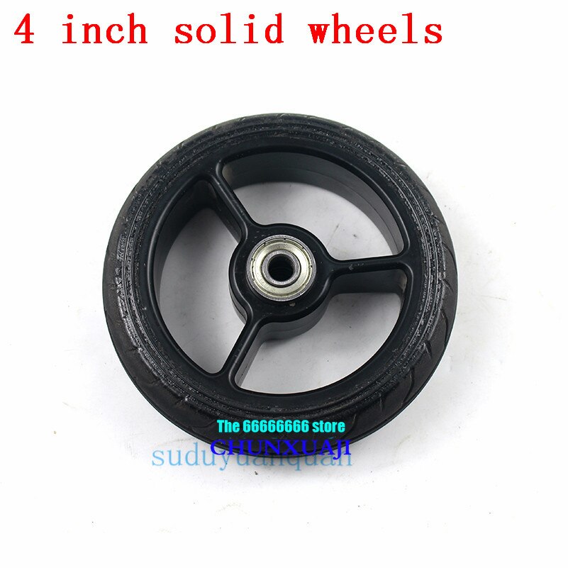 4 inch scooter Plastic hub and solid tire fits for Electric Scooter trolley Wheelbarrow 113mm solid tyre wheels