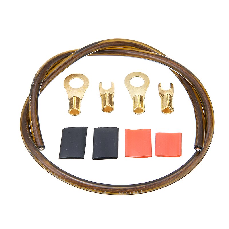 1 Set Car Audio Amplifier Wiring Kit RCA Power Cable Fuse Kit Subwoofer Speaker Line Wiring Amplifier Installation Wires