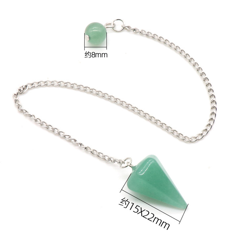Pedra natural quartzo ágata pingente reiki cura cone ametista charme pêndulo pingentes para adivinhação radiestesia reiki cristais