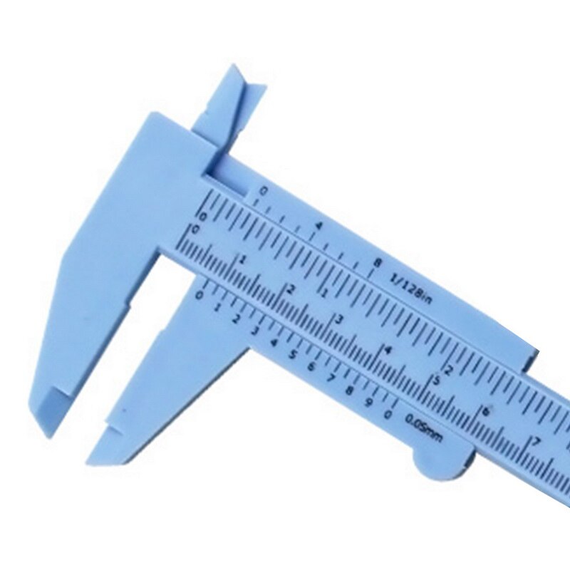 150mm blanco azul Calibre Vernier plástico micrómetro diario herramienta Calibre Vernier plástico de corredera medida herramienta gobernante