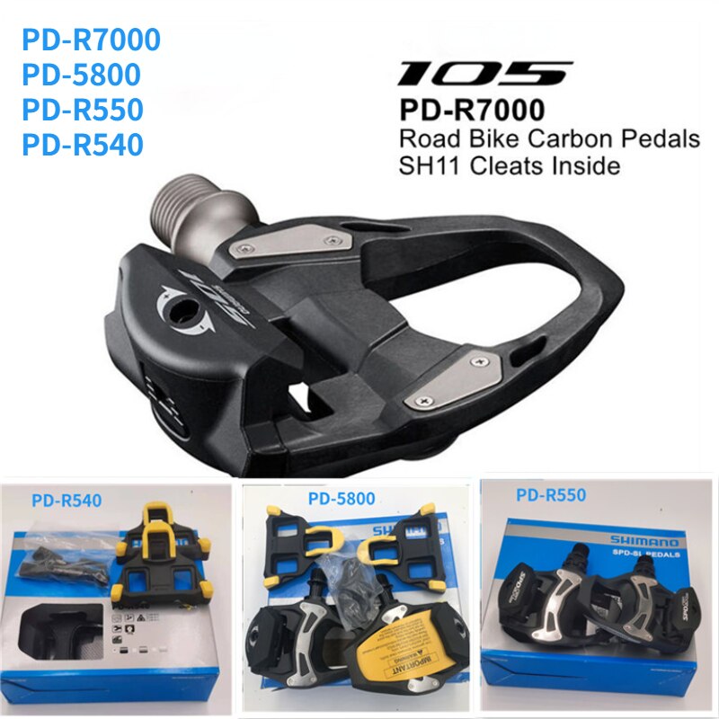 Pédales de vélo de route en carbone PD R7000/PD5800/R540/R550, autobloquant SPD avec 105 cales, SM-SH11