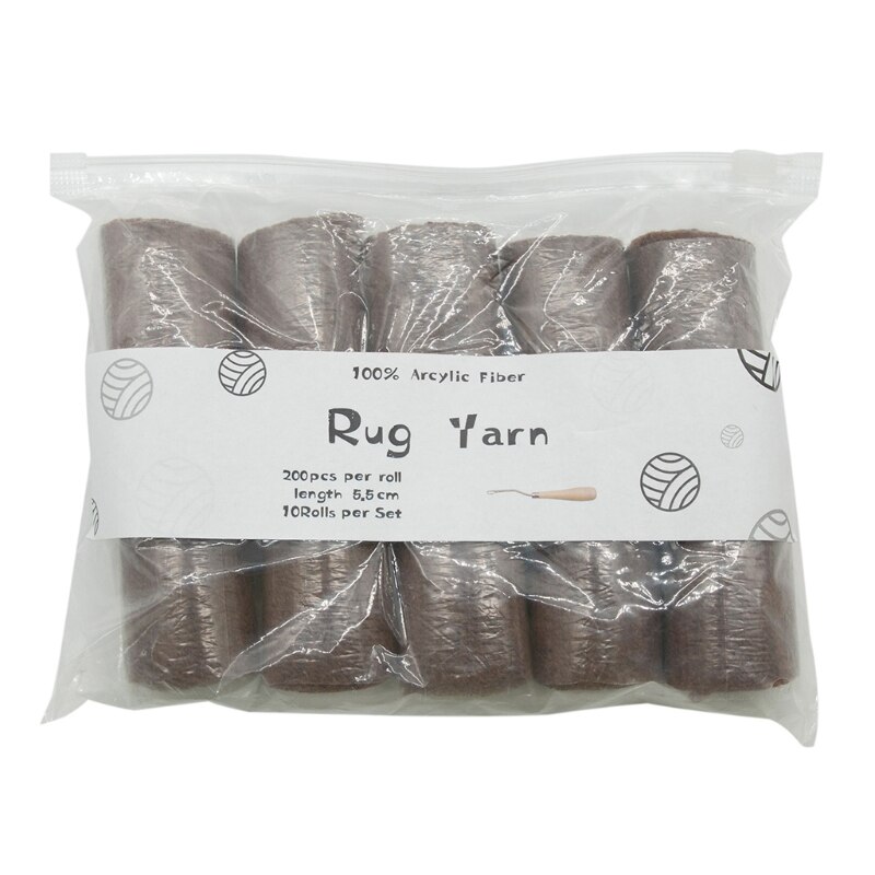 10 Rolls Pre-Cut Latch Hook Yarn Threads for Making Pillowcases Blanket Rug DIY: 30