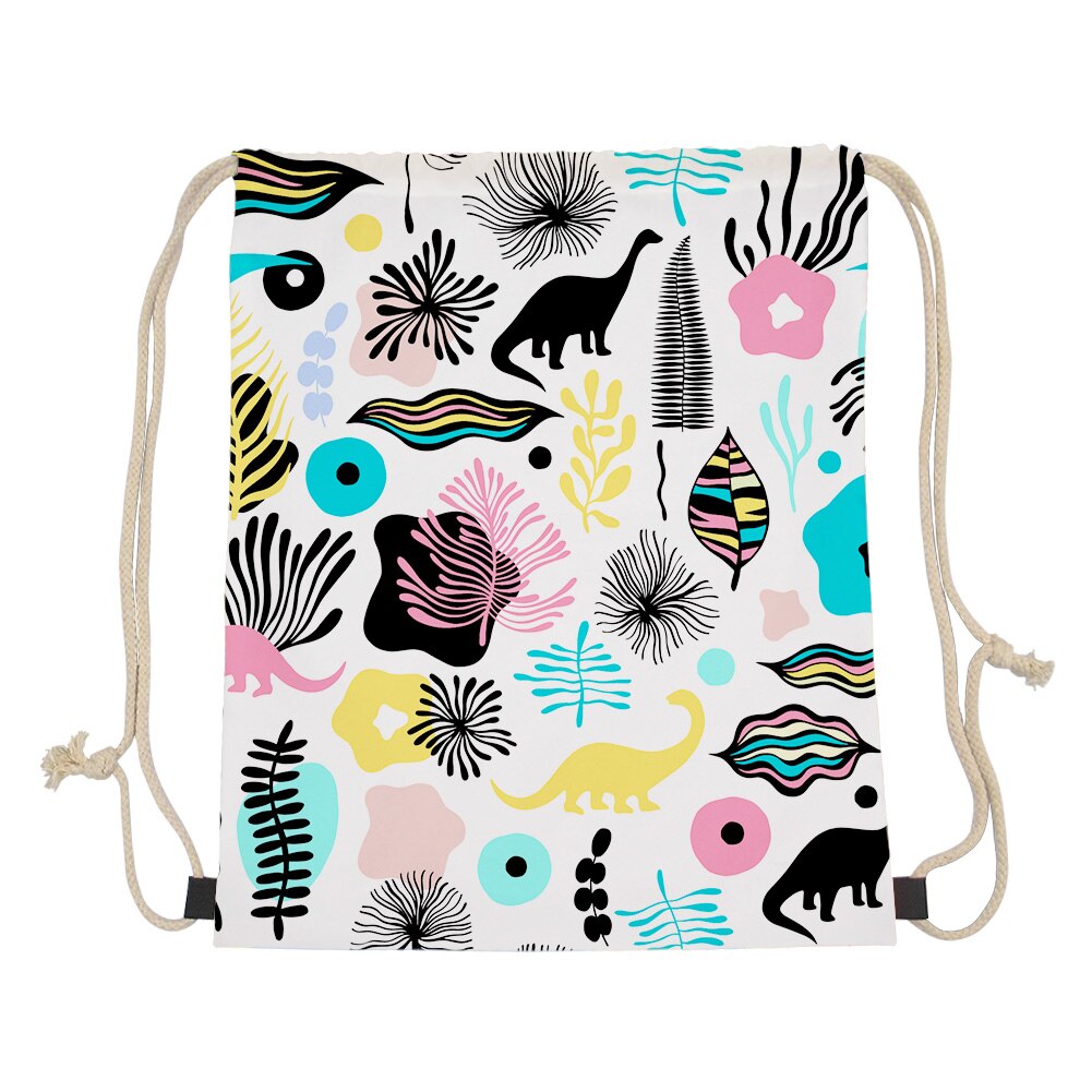 Tema dinosaur snøre taske kvinder rejsetaske beagles dinosaur prins små taskepakker mochilas opbevaring støvtætte tasker: Lmz 0036 z 3