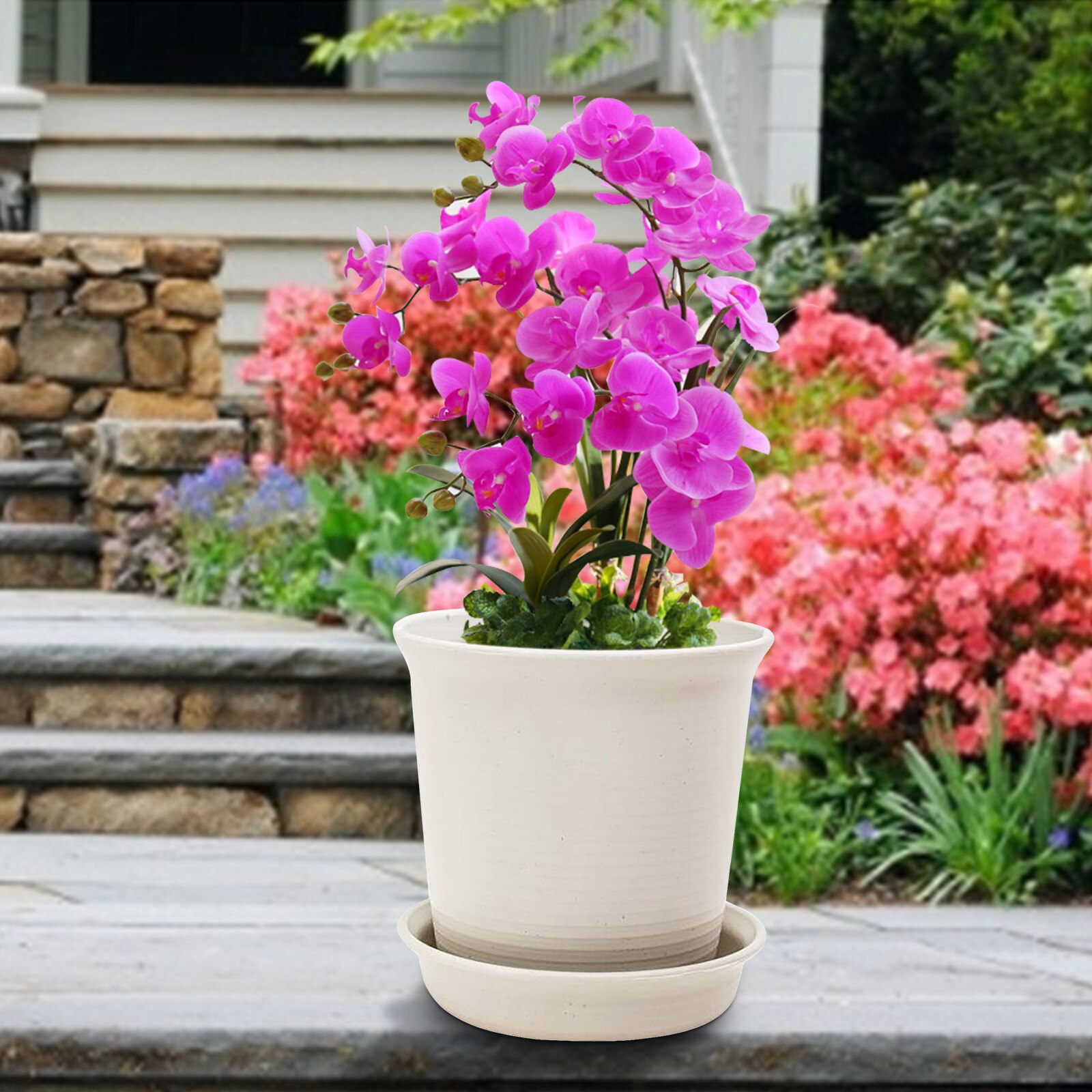 25 # Draagbare Bloempot Balkon Tuin Bloempot Muur Bloem Trog Thuis Pot Plant Houder Huis Tuin Balkon Decoratie