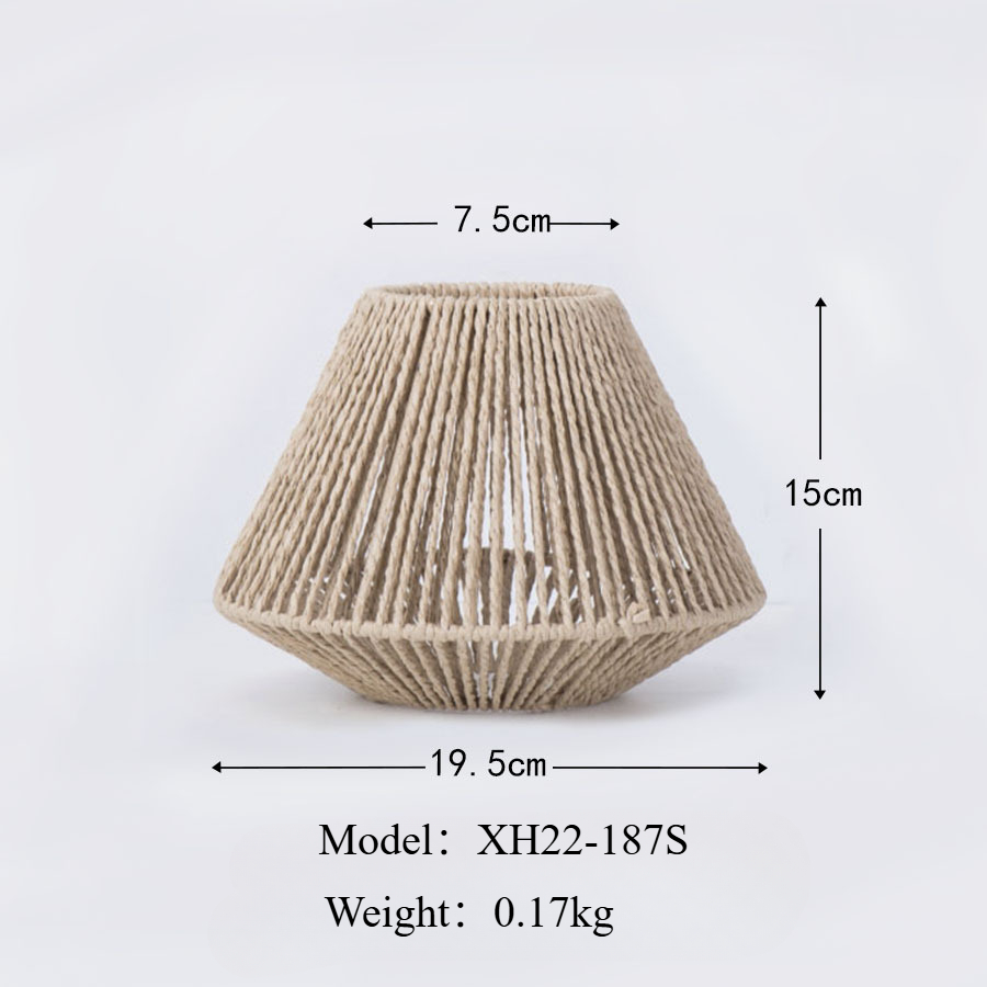 Landelijke stijl imitatie rotan lampenkap puur handgeweven papieren touw kamer gastgezin koffieshop handgemaakte creatieve verlichting decor: Blauw