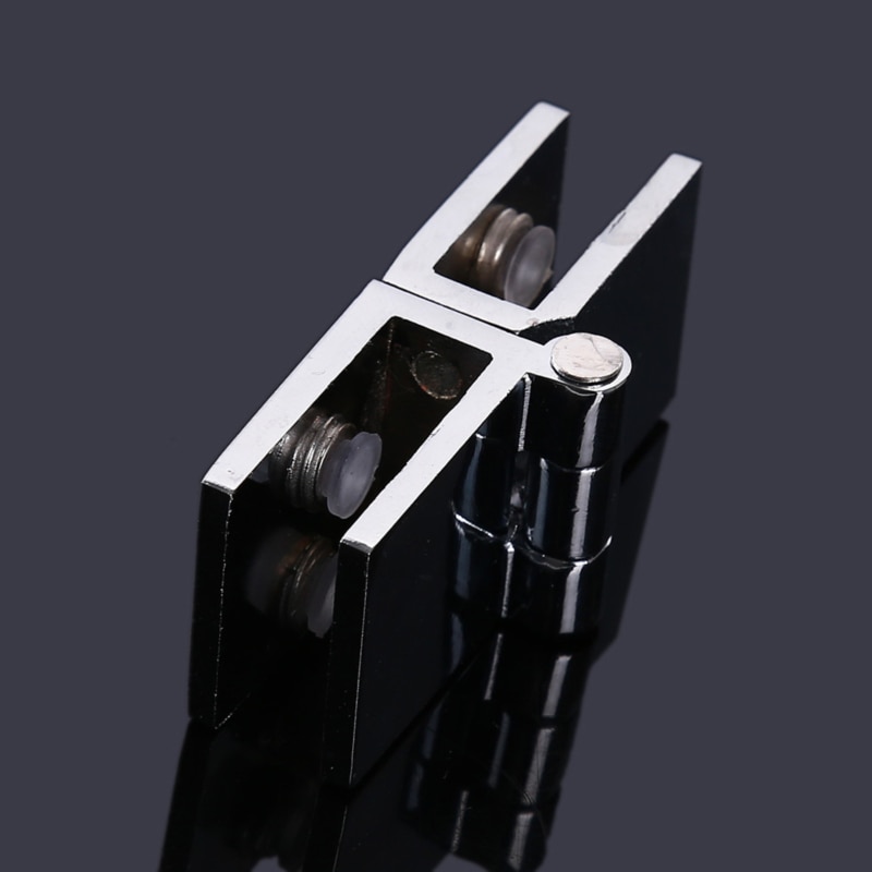Zinc Alloy Wall Mount Glass Shower Door Hinges For Home Bathroom Furniture Clip Silver Durable Mirrored Hardware