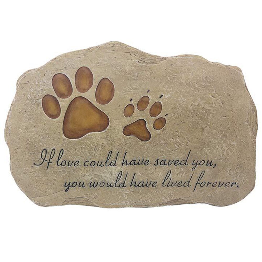 Dog Gravestone Paw Printing Pet Remembrance Memorial Stone Plaque Garden Stone