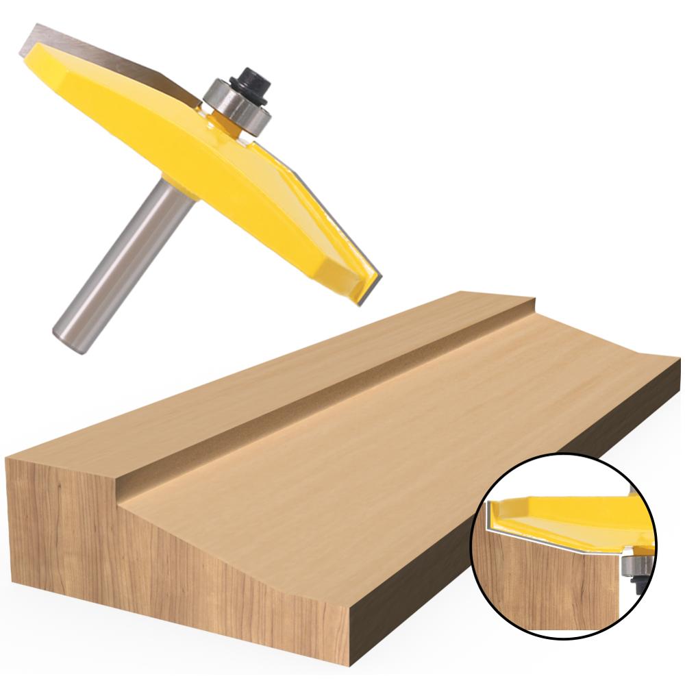 1 pçs 15 paised panet bit anel raiser roteador bit-design bisel-8mm haste cortador de madeira tenon cortador para ferramentas de madeira