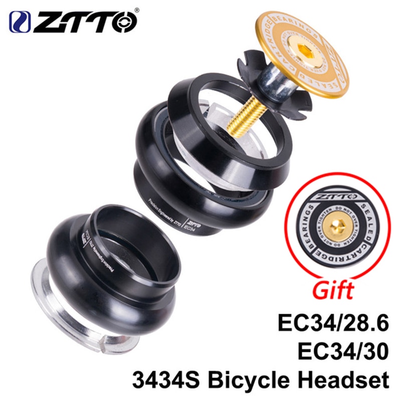 Ztto Mountainbike Racefiets Threadless Headset 34Mm EC34 Cnc 1-1/8 28.6 Rechte Buis Vork 34 Conventionele threadless Headset