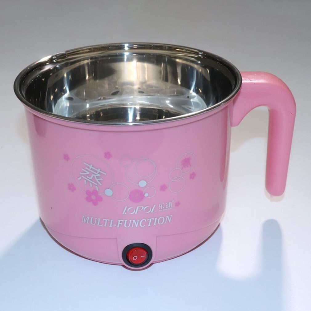 Mignon cuiseur électrique multifonction de 1,8l 450W cuiseur à vapeur en acier inoxydable marmite à nouilles marmites cuiseur à riz œufs cuits à la vapeur marmite à soupe