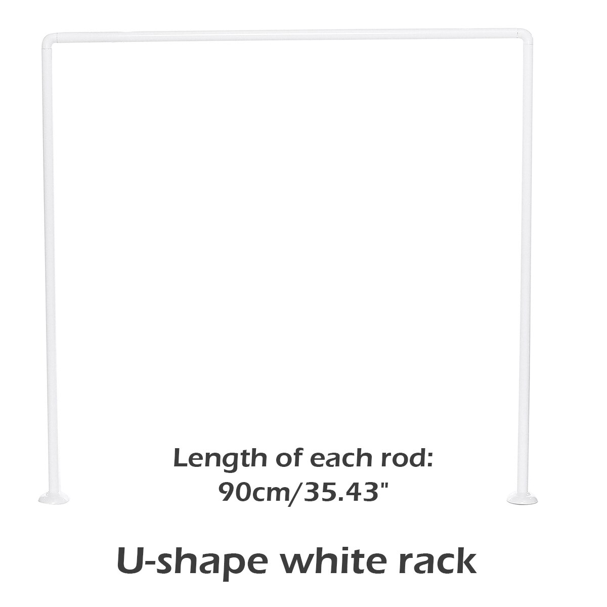 90*90*90cm U Shape Bathroom Shower Curtain Rods Stainless Steel/Aluminum Alloy Adjustable Bathroom Curtain Pole Bar Rail Rod: Aluminumalloy