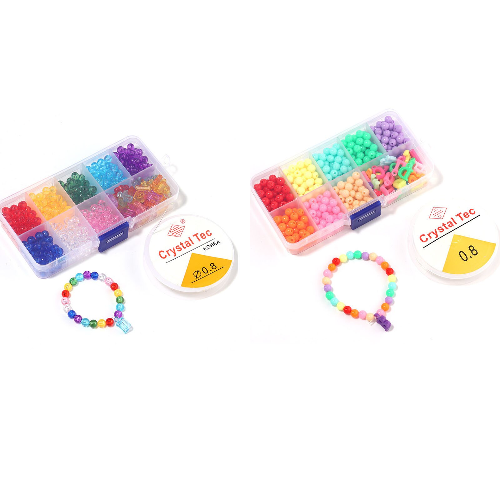 Multicolor Runde Brief Anhänger Set Acryl Perlen Anhänger Schmuck Zubehör Erkenntnisse Kinder DIY Handgemachte Box 13cmx 6,5 cm