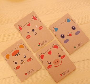 16 feuilles 32 pages papier Kraft rétro 64K petit livre Mini poche bloc-notes blanc page intérieure ligne de voiture petits école bureau