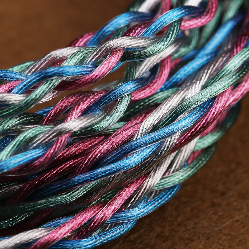 OPENHEART Cable de aleación de cobre y plata de 8 núcleos Multicolor 0,78 2 pines MMCX 3,5/2,5/4,4mm equilibrio auriculares Cable de actualización de auriculares