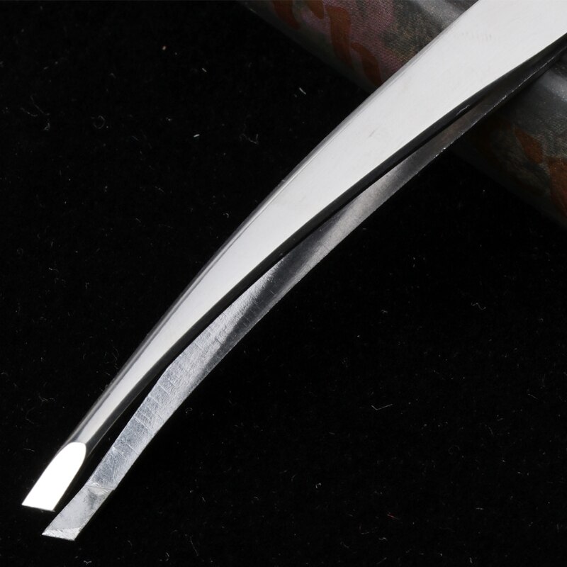 Professionele roestvrijstalen wenkbrauwpincet, ontharingsapparaat, schuin pincet, zilveren make-uptools, cosmetische pincet voor vrouwen en meisjes.