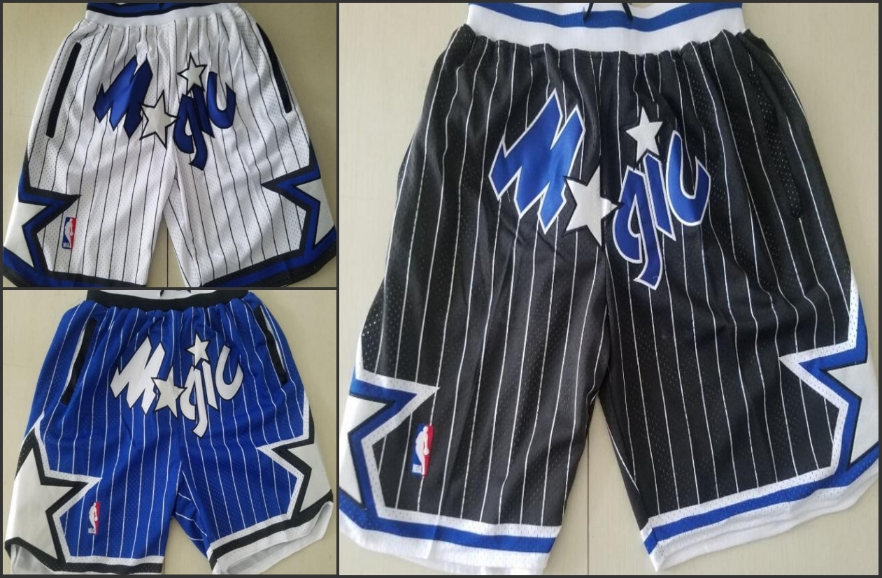 Orlando Magic Men Just Don Retro classici in legno duro tasca ricamata NBA migliori pantaloncini da basket a rete