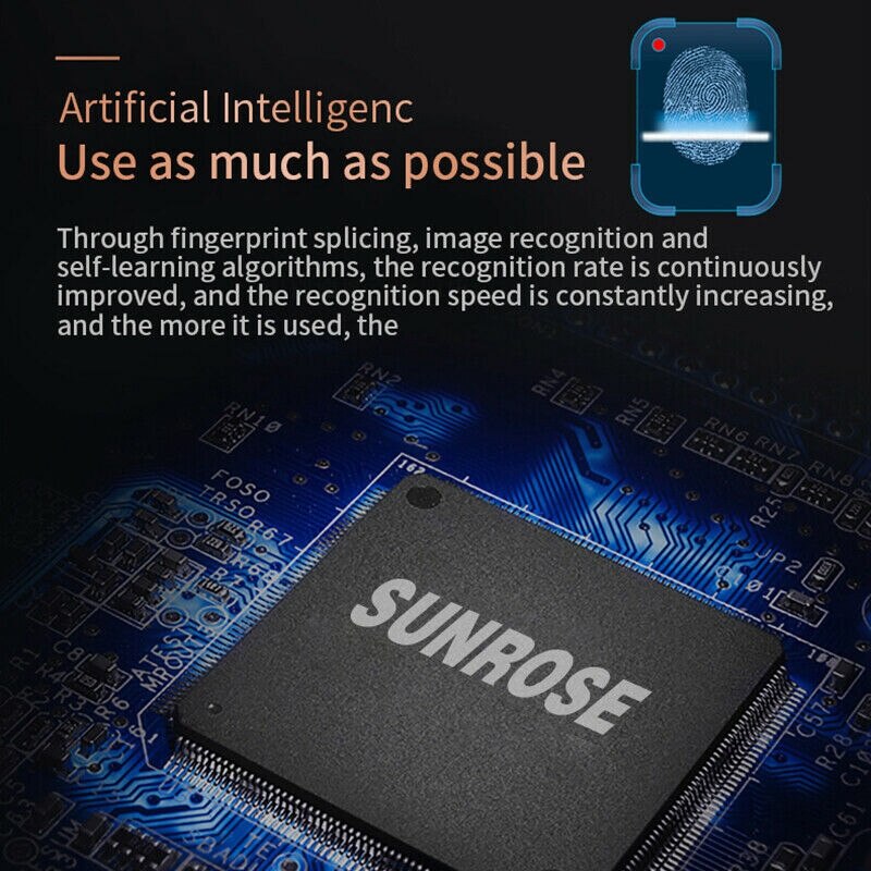 Sunrose Biometric USB Fingerprint Reader Security Encryption Login Lock for Windows 10