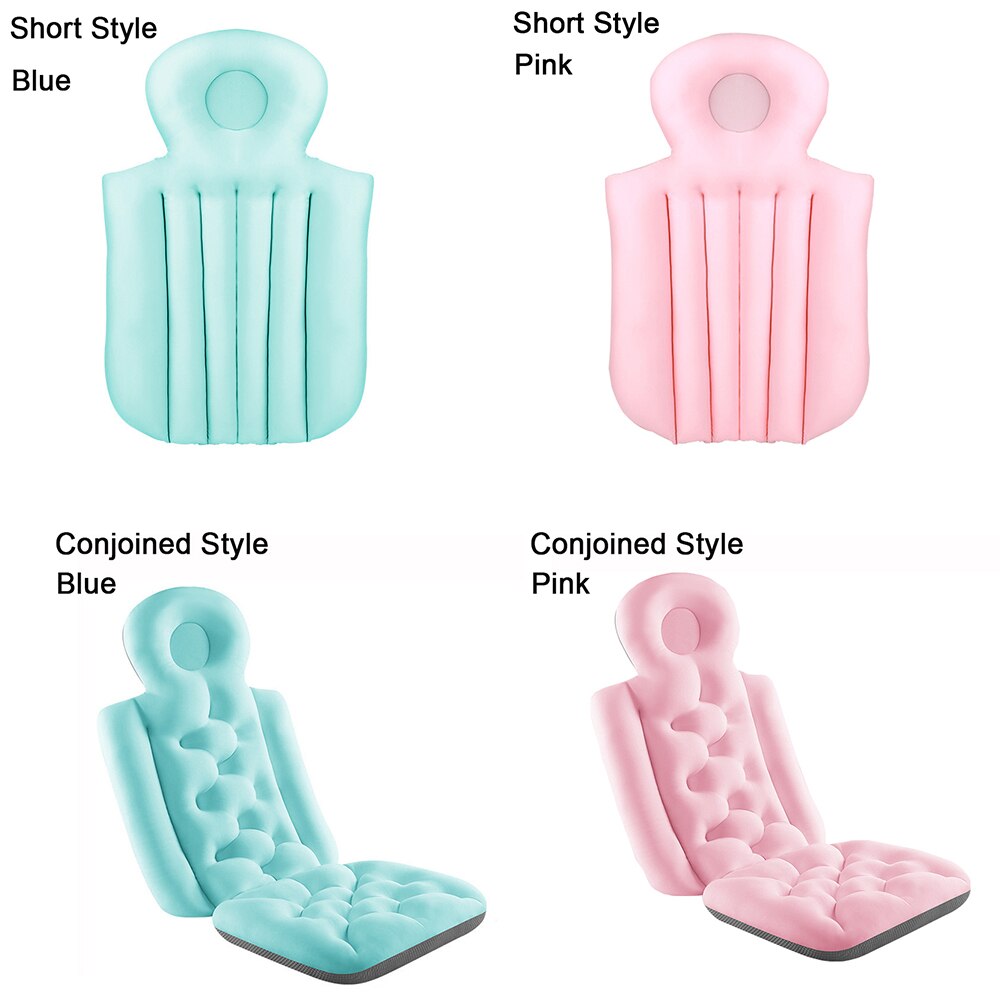 Cojín de bañera plegable para adultos, almohada de descanso para la cabeza de SPA, almohadilla de baño para bebé, cama de baño antideslizante para cuello y espalda, almohada de bañera para relajarse
