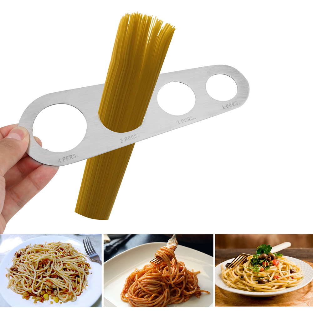 Hoomin Pasta Noodle Meet Keuken Accessoires 4 Gaten Spaghetti Measurer Rvs 1Pcs