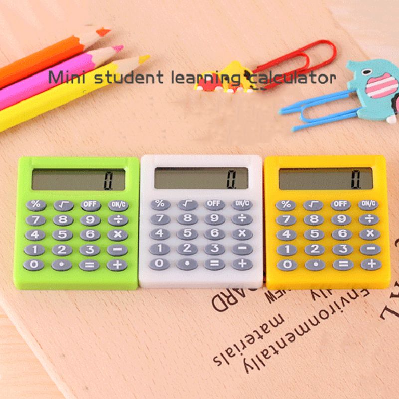 Mini calculadora electrónica portátil para estudiantes, calculadora de Color caramelo, uso escolar