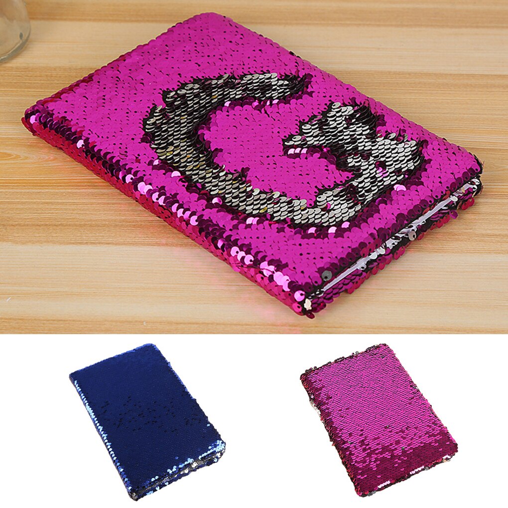 Sequins Diary Notebook Paper Glitter Notepad School Office Writing Stationery DIY Note Books 78 Sheets