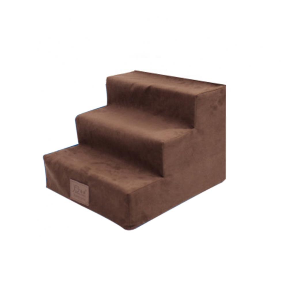 80% Sales! 3-Step Dog Pet Stairs Indoor Ramp Portable Folding Puppy Cat Ladder Bed Cushion: Coffee