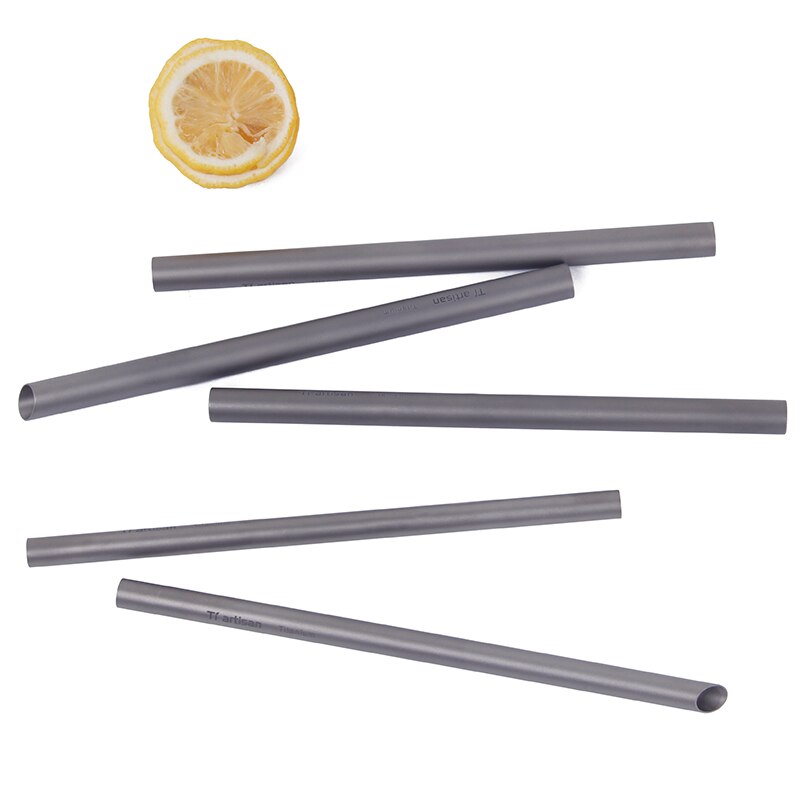 Tiartisan Kitchen Accessorie Titanium Straw Eco Friendly Metal Drinking Straw Reusable Straws