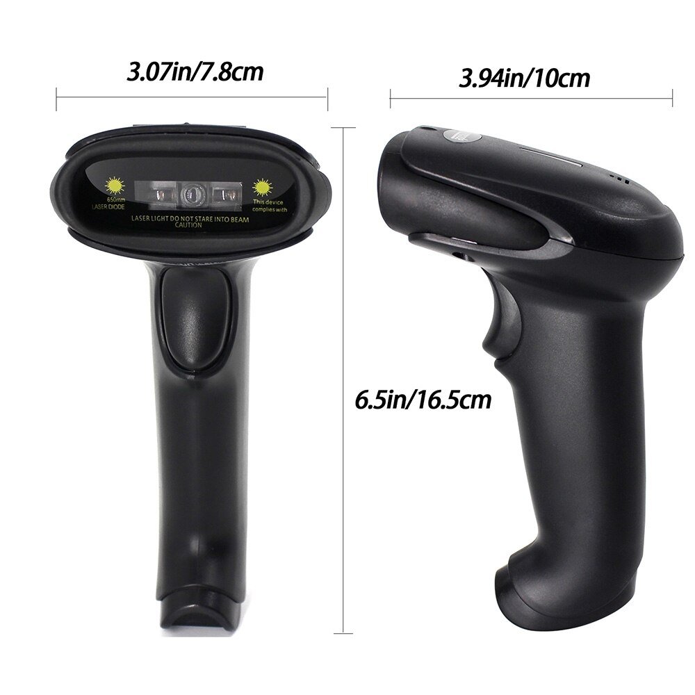 1D CCD Handheld 2.4G Wireless USB Barcode Scanner,Transfer Diatance 100 Meters,16MB Inventory Memory,Bar code Reader Wireless