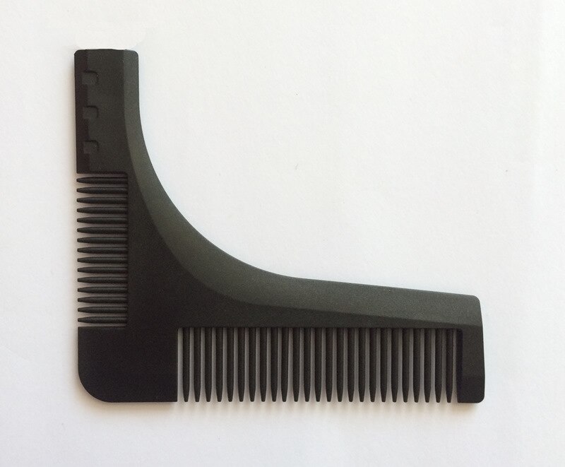 Nr .1 3 4 6 mænd skæg formning styling skabelon kam gennemsigtig herre skæg kamme skønhedsværktøj til hår skæg trim skabeloner: Nr. .3 sort