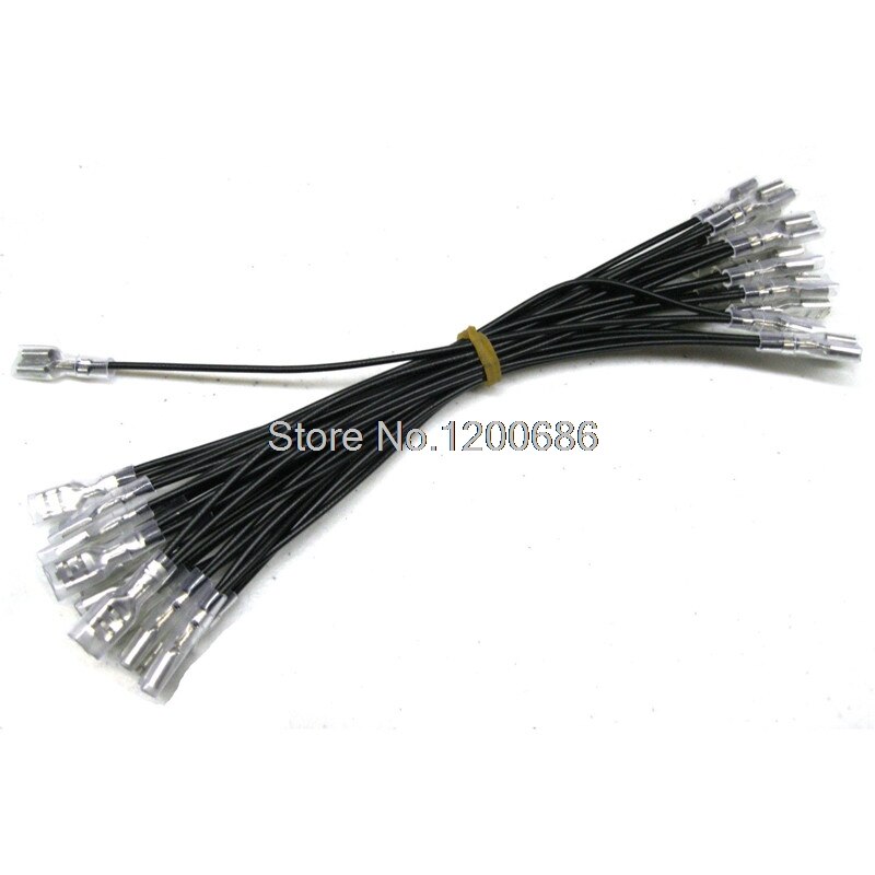 20AWG 12 Cm Uit Elkaar 4.8 Mm 30 Daisy Geketend 187 Quick Connectors Kabelboom Arcade Drukknop Micro Switch grond Draad