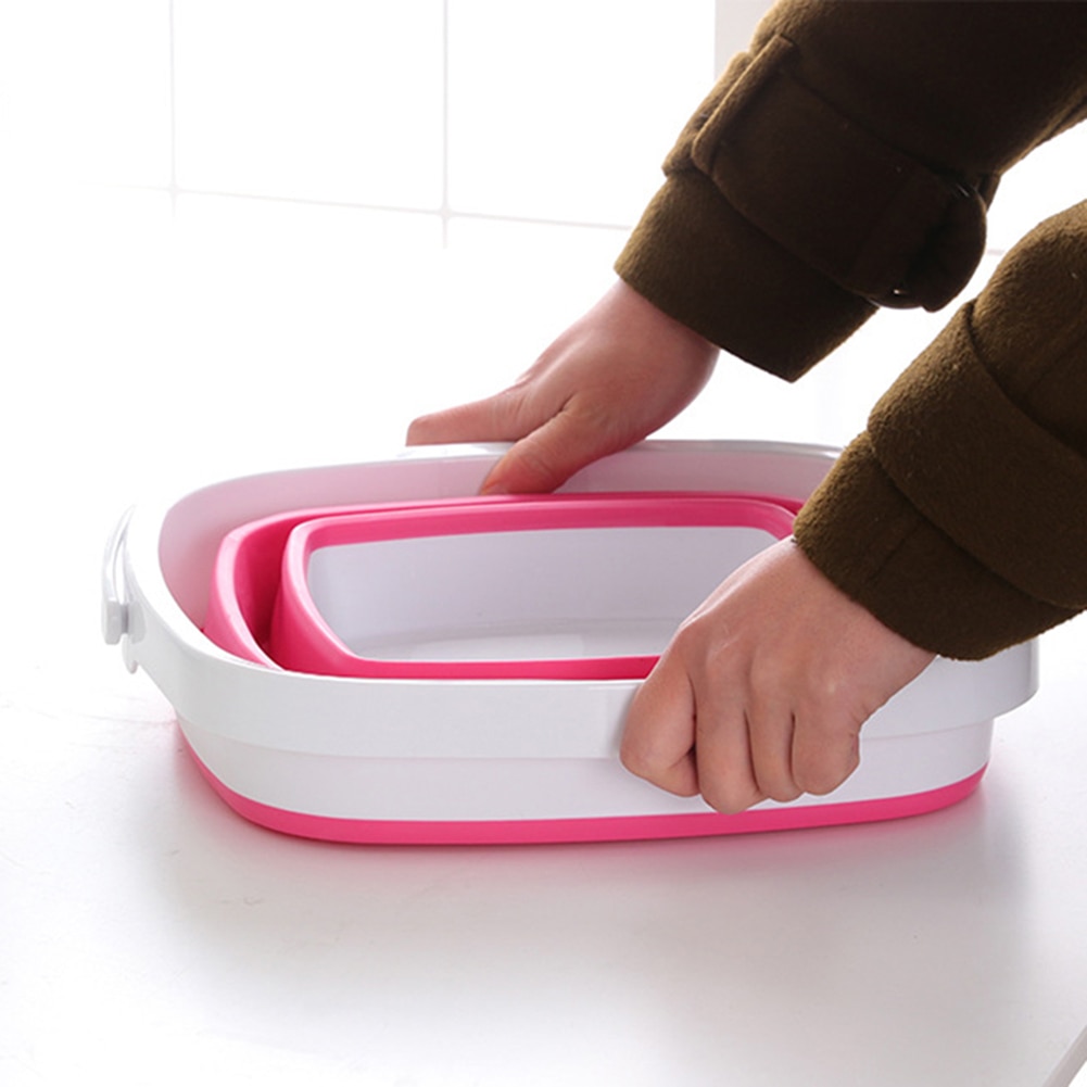 Folding Bucket with Collapsible Plastic Foldable Square Tub Portable Fishing Water Pail Outdoor Domestic