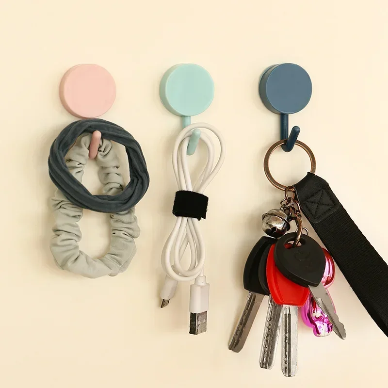 Gancho de plástico para colgar en la pared, utensilio decorativo para cocina, estilo Simple, , sin agujeros