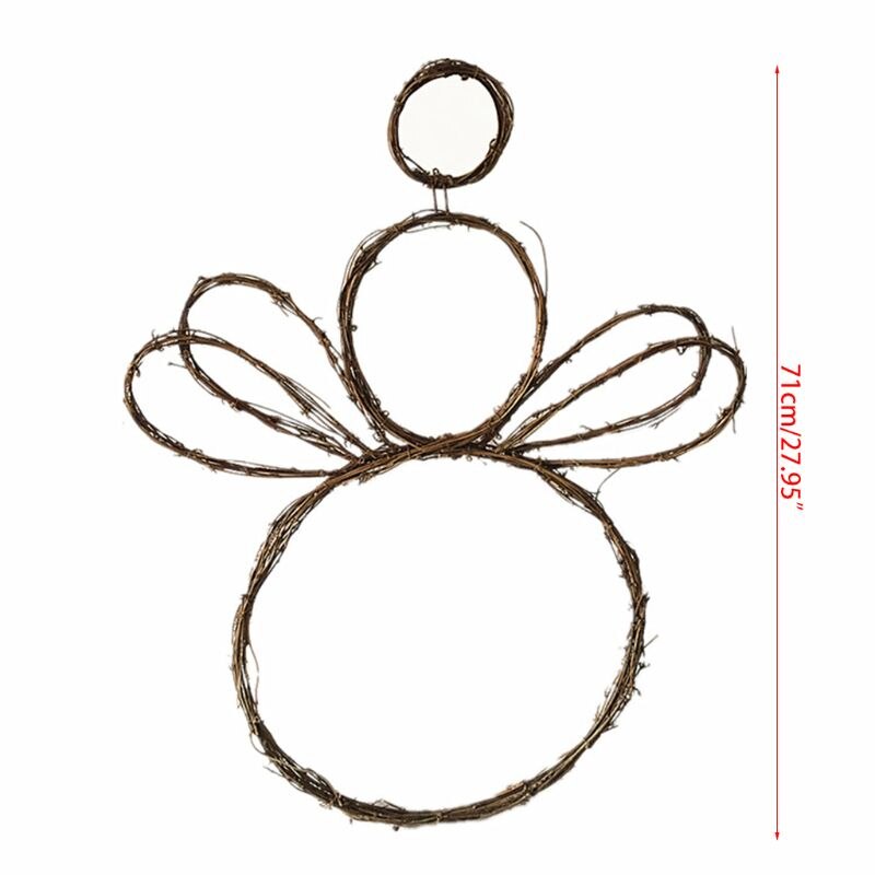 Winorośli anioł frontowe drzwi wieniec na zewnątrz dla rzemiosła wakacyjna na ścianę dekoracje ślubne M6CE