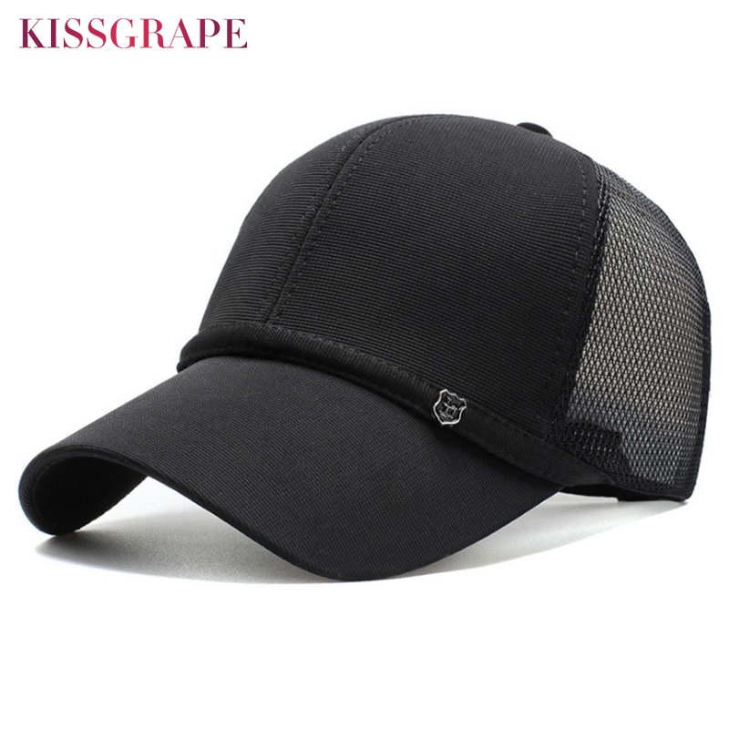 Goedkope zomerse mesh hoeden, baseballpet voor heren, ademende dunne pet voor buiten, zonnehoed met klep voor dames, effen petten