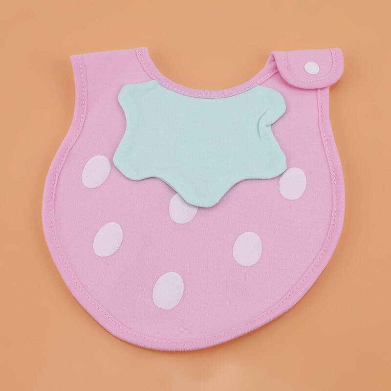 1pcs Lovely Baby Bibs Cotton Waterproof Lunch Feeding Bibs Baby Cartoon Feeding Cloth Children Baby Eatting Accessories: light purple