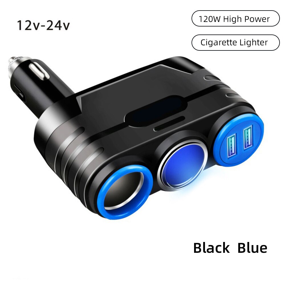 Kfz-ladegerät mit 3.1a dual-usb-anschlüssen für huawei  p30 p40 pro und nova 6 , zigarettenanzünder, universell, multifunktional, spannungserkennung, tragbar: Blau