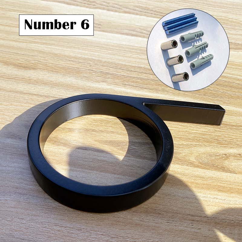 5 Inches Black House Numbers Letters Door Plates Floating Outdoor Address Sign Plate For Yard Door Plaque Number Modern Mailbox: Orange