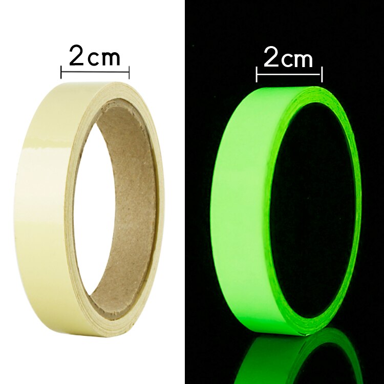3M Glow In Dark Luminous Tapes Night Vision Wall Sticker Self Adhesive Fluorescent Safety Warning Tape Emergency Stickers: Width 2cm