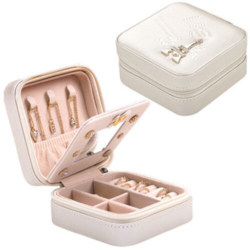 Sieraden Doos Reizen Comestic Sieraden Kistje Organizer Make Lipstick Opbergdoos Beauty Container Ketting Oorbellen Ring Multi-f: 8