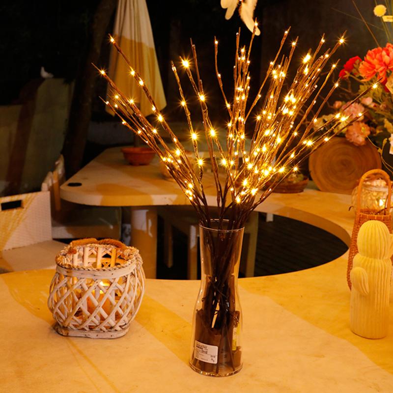 20 Lampen Led Tak Verlichting Decoratieve Lamp Natuurlijke Vaas Filler Wilg Verlichte Tak Thuis Kerst Bruiloft Decoratieve Verlichting